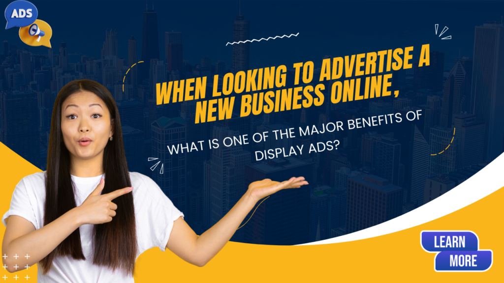 when looking to advertise a new business online, what is one of the major benefits of display ads